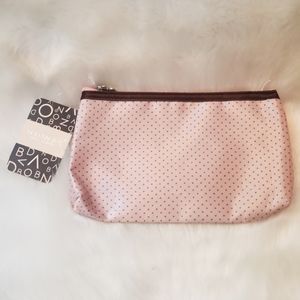 Polkadot Makeup Bag with Attached Mirror